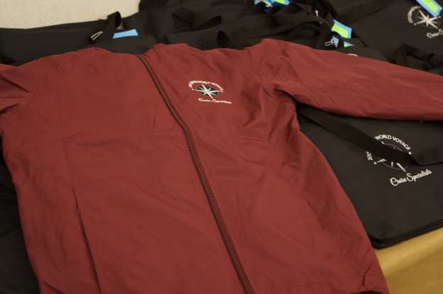 Cruise Specialists custom jacket and bag