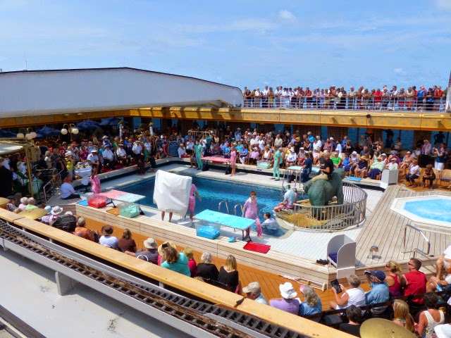 On one cruise passengers enjoyed a King Neptune ceremony as they crossed the equator. Photo from Jeff.