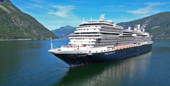 Holland America Line ship, Rotterdam in Norway