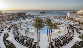 luxury resort pool area and beach