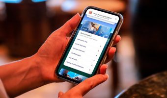 image of cell phone in use