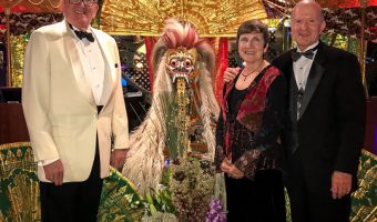 Dressed up cruise passengers